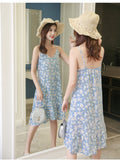 Img 14 - Women Beach Ruffle Collar Floral Cami Dress Fresh Looking Strap Beachwear