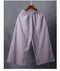 IMG 111 of Art Plus Size Loose Solid Colored Cotton Blend Cropped Pants Wide Leg Women Elastic Waist Summer Pants