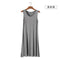 Img 7 - Summer Modal Korean Slimming Slim-Look Plus Size Mid-Length Flare Solid Colored Singlet Dress