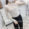 Half-Height Collar Women Korean Slimming Slim-Look Long Sleeved All-Matching Knitted Tops Pullover