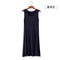 Img 10 - Summer Modal Korean Slimming Slim-Look Plus Size Mid-Length Flare Solid Colored Singlet Dress