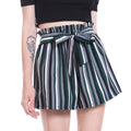 Img 3 - Popular Casual Trendy All-Matching Striped Plus Size Loose Elastic Waist Lace Bow Women Shorts