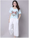 IMG 156 of Art Loose Plus Size Women Pants Vintage Cotton Blend All-Matching Wide Leg Slimming Slim Look Cropped Casual Pants