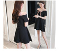 Img 4 - Slimming Slim-Look A-Line Spaghetti Strap Bare Shoulder Korean Tube Bow Elegant Dress