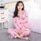 Pajamas Women Cotton Long Sleeved Korean Plus Size Cardigan Loungewear Sets Summer Sleepwear