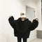 IMG 106 of Women ulzzangCollege Hooded Lantern Sleeve Sweatshirt Korean Harajuku BFLoose Tops Outerwear