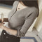Img 1 - Korean V-Neck Pullover Button Slim Look Undershirt Sweater Women