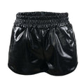 Img 7 - Europe Loose Pocket Elastic Waist Shorts PU Sexy Women Hot Leather Pants