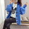 IMG 111 of Korean Puff Sleeves V-Neck Sweater Cardigan Women Loose Lazy Solid Colored Outerwear