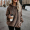 IMG 114 of Trendy Popular Europe Long Sleeved Hooded Solid Colored Women Sweatshirt Outerwear