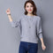 Batwing Sleeve Sweater Women Loose Solid Colored Short Long Sleeved Matching Outerwear