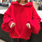 IMG 114 of Women ulzzangCollege Hooded Lantern Sleeve Sweatshirt Korean Harajuku BFLoose Tops Outerwear