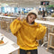 IMG 128 of Women ulzzangCollege Hooded Lantern Sleeve Sweatshirt Korean Harajuku BFLoose Tops Outerwear