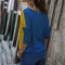 IMG 114 of Popular Spliced Color-Matching Round-Neck Casual Long Sleeved T-Shirt Women Tops T-Shirt