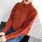 IMG 105 of Pullover Women Half-Height Collar Sweater Loose Round-Neck Solid Colored All-Matching Striped Outerwear