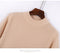IMG 111 of Half-Height Collar Sweater Women Fitting Stretchable Solid Colored Mid-Length Knitted Half Sleeved Undershirt Outerwear