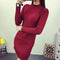 Img 3 - Half-Height Collar Thick Mid-Length Korean Slimming Pencil Dress Hip Flattering Knitted Sweater