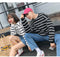 IMG 112 of Couple Student Striped Loose Long Sleeved Sweatshirt Outerwear