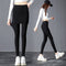 Img 2 - False Two-Piece Knitted Solid Colored Leggings Women Slimming Plus Size Stretchable Student Casual Pants Skorts