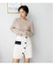 IMG 108 of Color-Matching Skirt Women Korean All-Matching High Waist Slim Look A-Line Skirt