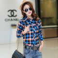 Img 1 - Shirt Chequered Inspired Hot Selling Trendy Casual Women Tops Blouse