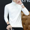 Img 7 - High Collar Men Casual Solid Colored Slimming Trendy Sweater