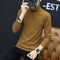 Img 13 - High Collar Men Casual Solid Colored Slimming Trendy Sweater