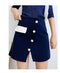 IMG 111 of Color-Matching Skirt Women Korean All-Matching High Waist Slim Look A-Line Skirt