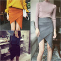 Img 2 - Korean OL Elegant Hip Flattering Niche Skirt Cross Knitted Skirt