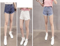 Img 7 - Korean Loose Student All-Matching Chic White Wide Leg Slim-Look High Waist Denim Hot Pants