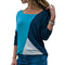 Img 9 - Popular Spliced Color-Matching Round-Neck Casual Long Sleeved T-Shirt Women Tops