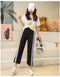 IMG 119 of Women Ant Side Hem Splitted Lace Wide Leg Pants Loose Casual Pants