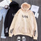 Img 2 - Sweatshirt Women Korean Loose All-Matching Student ulzzangHarajuku bfHooded Long Sleeved