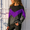 Img 3 - Popular Europe Casual Round-Neck Color-Matching Long Sleeved T-Shirt Women Tops