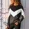 Img 4 - Popular Europe Casual Round-Neck Color-Matching Long Sleeved T-Shirt Women Tops