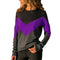 Img 6 - Popular Europe Casual Round-Neck Color-Matching Long Sleeved T-Shirt Women Tops