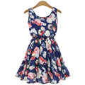 Img 1 - Europe Women Chiffon Dress Summer Sleeveless Floral Plus Size Dress