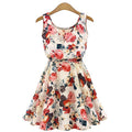 Img 7 - Europe Women Chiffon Dress Summer Sleeveless Floral Plus Size Dress