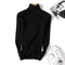 High Collar Sweater Women Long Sleeved Slim Look Solid Colored Korean Fresh Looking Knitted Matching Outerwear