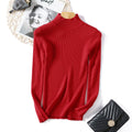 Img 9 - Half-Height Collar Women Slimming Knitted Sweater
