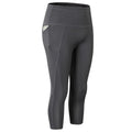 Img 9 - Women Yoga Cropped Pocket Fitness Sporty Jogging High Waist Quick-Drying Stretchable Fitted Three Quarter Pants