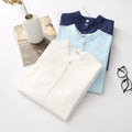 Img 1 - Women Blouse Long Sleeved Korean White Stand Collar Shirt Blouse