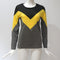 IMG 114 of Popular Europe Casual Round-Neck Color-Matching Long Sleeved T-Shirt Women Tops T-Shirt