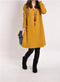Img 5 - Korean Plus Size Women Casual Solid Colored V-Neck Loose Dress