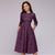 Img 1 - Europe Women A-Line Tutu Vintage Floral Three-Quarter Length Sleeves Round-Neck Dress Pocket Dress