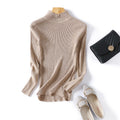 Img 6 - Half-Height Collar Women Slimming Knitted Sweater