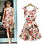 Img 4 - Europe Women Chiffon Dress Summer Sleeveless Floral Plus Size Dress