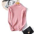 Img 7 - Half-Height Collar Women Slimming Knitted Sweater