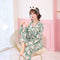 Pajamas Women Cotton Long Sleeved Korean Plus Size Cardigan Loungewear Sets Summer Sleepwear