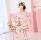 Pajamas Women Cotton Long Sleeved Korean Plus Size Cardigan Loungewear Sets Summer Sleepwear